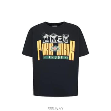 26FW 루드 반팔 티셔츠 RHPF26TT10012 6384 VINTAGE BLACK YELLOW GREEN