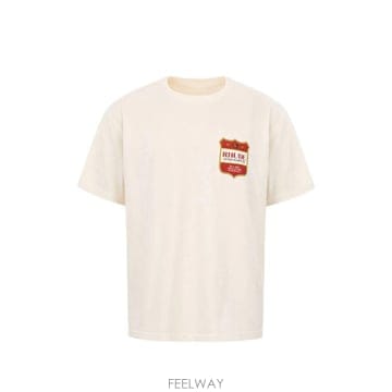 26FW 루드 반팔 티셔츠 RHPF26TT01012 6498 VINTAGE WHITE RED YELLOW
