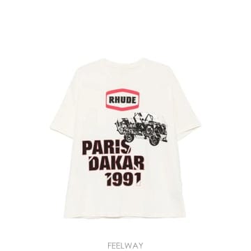 26FW 루드 반팔 티셔츠 RHPF26TT04012 3160 VINTAGE WHITE BLACK RED