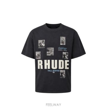 26FW 루드 반팔 티셔츠 RHPF26TT03012 6191 VINTAGE BLACK WHITE BLUE