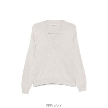 브루넬로 쿠치넬리 V 넥 스웨터