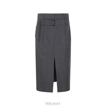 26FW 브루넬로 쿠치넬리 미디 스커트 MB199G4111 C3260 DARK GREY