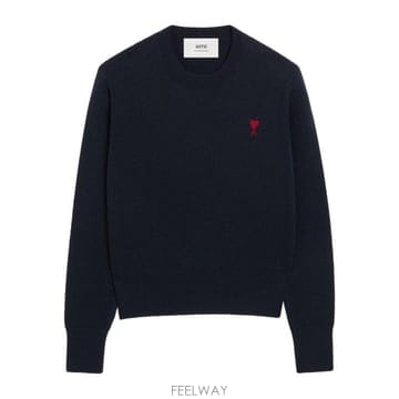 25FW 아미 ADC 자수 크루넥 스웨터 FKS826 001414 NAVY