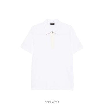 26SS 브리오니 폴로 티셔츠 UJUQ0L OD6209000 WHITE