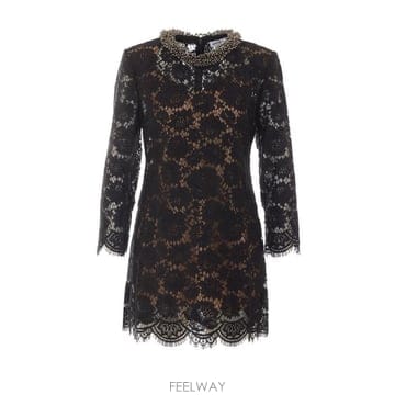 26FW 셀프 포트레이트 미디 원피스 045S BLACK