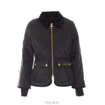 26FW 바버 비드넬 피티드 퀼티드 재킷 LQU1765 BK91 Black