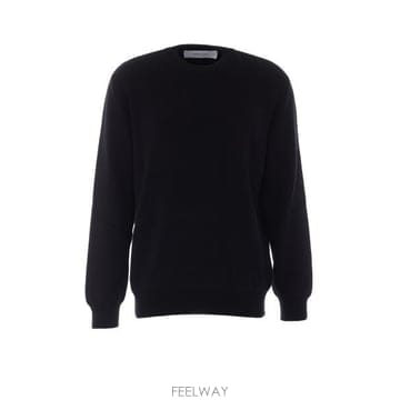 26FW 골든구스 Golden 레터링 밀리터리 크루넥 스웨터 GMP00841 P00197290100 Blac