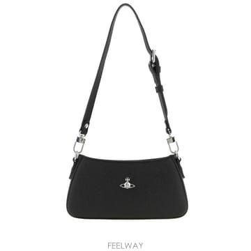 26FW 비비안웨스트우드 ORB 타샤 레더 스터드 숄더백 5801000JWS0021 N401 BLACK