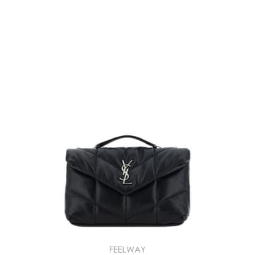 26FW 생로랑 토이 푸퍼 소프트 나파 램스킨 숄더백 7593371EL00 1000 BLACK