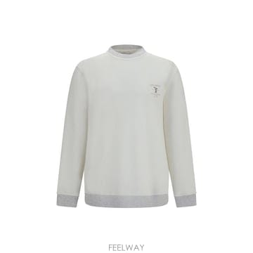 Brunello Cucinelli 26FW ���ڷ� ��ġ�ڸ� ���� Ƽ���� MM8263390G CA819 WHITE26FW ���ڷ� ��ġ�ڸ� ���� Ƽ���� MM8263390G CA819 WH