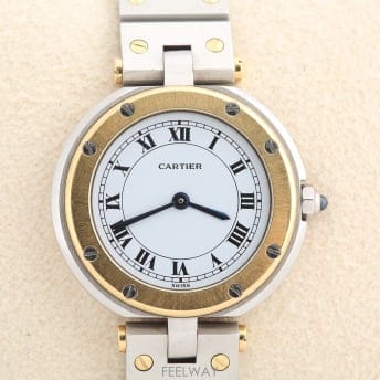 Cartier ��쿡 ���佺 �浼 18K �޺� ������ ���� Cartier Santos Quartz Ref. 81913��쿡 ���佺 �浼 18K �޺� ������ ���� Cartier Sant