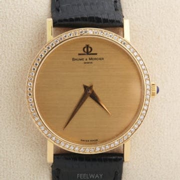 보메 메르시에 클래시마 Baume & Mercier 골드 다이얼 18K 골드 수동 시계