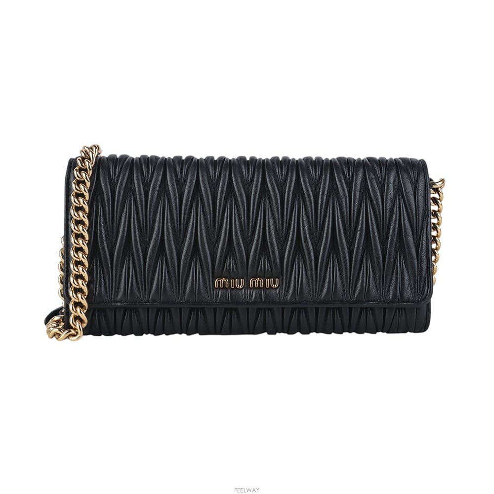 Miu Miu �̿�̿� 5BP290 ��Ʋ�� �÷� ü�� WOC ũ�ν��� 37658K-1�̿�̿� 5BP290 ��Ʋ�� �÷� ü�� WOC ũ�ν��� 37658K