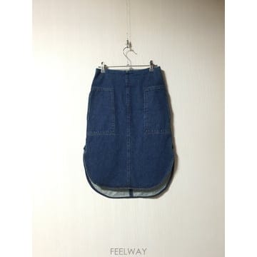토템 toteme 커브드 헴 데님 스커트 32사이즈