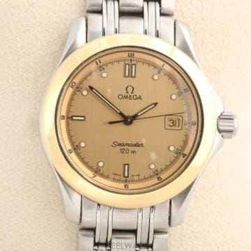 오메가 씨마스터 OMEGA Seamaster 120m 골드 다이얼 18K 콤비 쿼츠