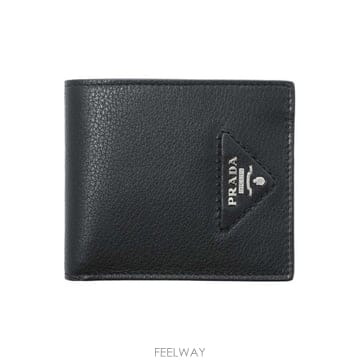 프라다 26FW 삼각 은장로고 반지갑 블랙 2MO513 2BBE F0002