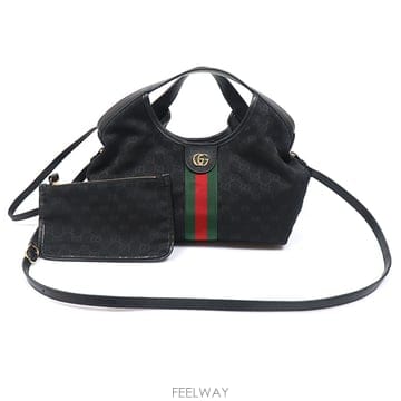 Gucci(구찌) 860845 블랙 GG 캔버스 질리오 스몰 토트 2WAY