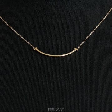티파니 18K로즈골드(핑크골드) 스몰 T스마일 펜던트 목걸이aa66658