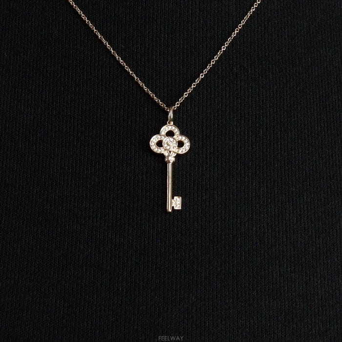 TIFFANY & Co Ƽ�Ĵ� 18K������(��ũ���) ���̾� �̴� ũ��� Ű ���Ʈ+ 45.7cm ���� ü�θ���̼�Ʈaa66661Ƽ�Ĵ� 18K������(��ũ���) ���̾� �̴� ũ��� Ű ��