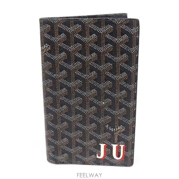 Goyard(고야드) 블랙 고야딘 캔버스 생로슈 장지갑