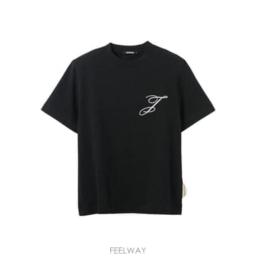 당일배송 쟈크뮈스 로고 자수 티셔츠