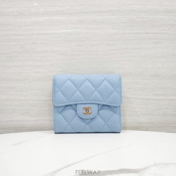 [럭스유] 샤넬 CC로고 클래식 스몰 플랩 지갑 캐비어 내장칩