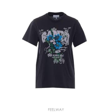 26FW 가니 반팔 티셔츠 A1050331 252 Grey