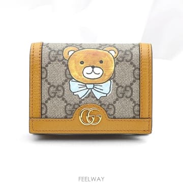 Gucci(구찌) 660510 KAI X Gucci 리미티드 에디션 GG 수프림 캔버스 테디 베어 반지갑