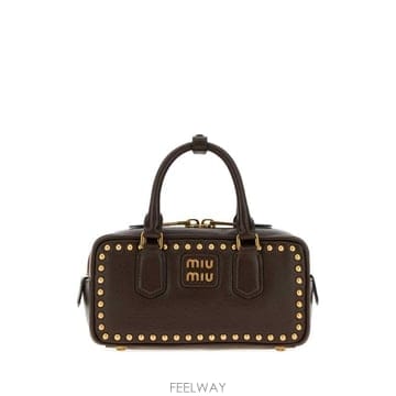 Miu Miu 26FW �̿�̿� �Ƹ�ī�� �ΰ� ��Ʈ�� 5BB142VOBO2ZSQ F0343 Brown26FW �̿�̿� �Ƹ�ī�� �ΰ� ��Ʈ�� 5BB142VOBO2ZSQ F034
