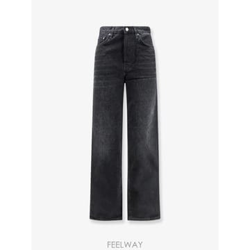 [N85]토템 2342036 여성 데님 청바지 진 TOTEME Black denim jeans