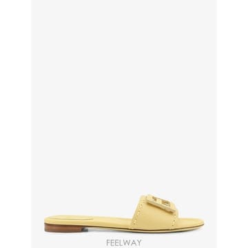 [N85]펜디 8R8136 여성 슬리퍼 샌들 뮬 FENDI Leather Tube Sandals
