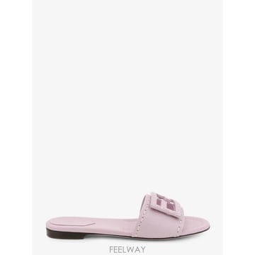 [N85]펜디 8R8136 여성 슬리퍼 샌들 뮬 FENDI Leather Tube Sandals