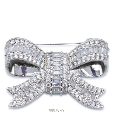 Self Portrait [S27]������Ʈ����Ʈ AW26602BSL ���� ���ġ SILVER CRYSTAL BOW BROOCHE[S27]������Ʈ����Ʈ AW26602BSL ���� ���ġ SILVER CRYS