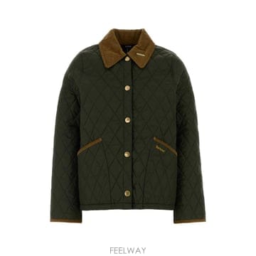 [X45]바버 LQU1851 OL74 여성 자켓 베스트 다운베스트 질렛 Olive green nylon Li