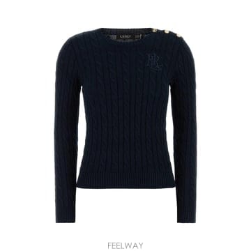 [X45]폴로  200P14039 002 여성 스웨터 니트 가디건 Navy blue cotton blend 