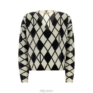 블루마린 가디건 Embroidered