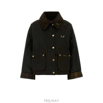 [X45]바버 LWX1595 OL71 여성 스웨터 니트 가디건 Dark brown cotton Modern 