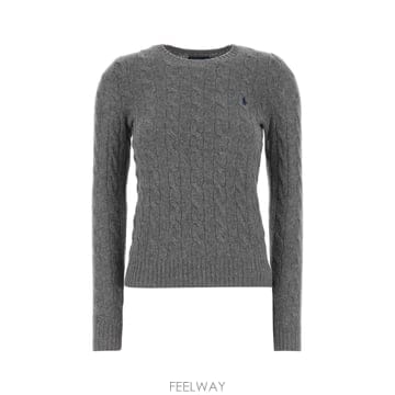 [X45]폴로  211971865 501 여성 스웨터 니트 가디건 Grey wool blend sweater