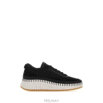 [X45]끌로에 CHC22S579Y0 001 여성 스니커즈 단화 운동화 로우탑 하이탑 Black fabric