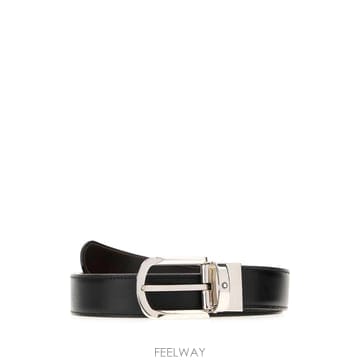 Montblanc [X45]������ 111080 000 ���� ��Ʈ �㸮�� Black leather reversible belt[X45]������ 111080 000 ���� ��Ʈ �㸮�� Black leather 