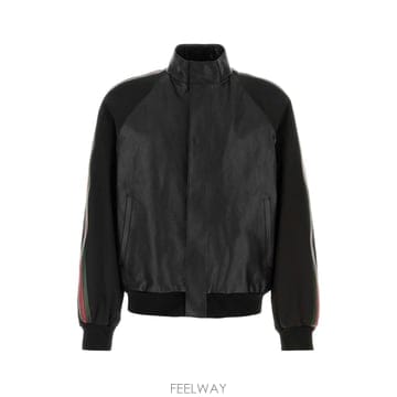 [X45]구찌 A003T1XNBD8 1060 남성 블레이저 봄버 캐주얼자켓 Black leather bomb