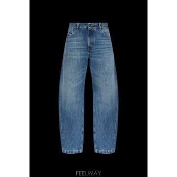 26FW 디아티코 블루 jeans with 로고 patch on the back 앤 faded design 