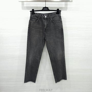 [럭스유] 30 / 발렌시아가 로고 흑청 데님 팬츠 657622