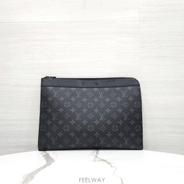 [럭스유] 루이비통 포쉐트 주르 GM 모노그램 이클립스 클러치 M82074
