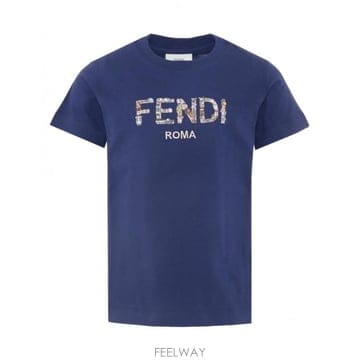 26SS Fendi 보이즈 T 셔츠 JMI4877AJF1I11 TP578501034