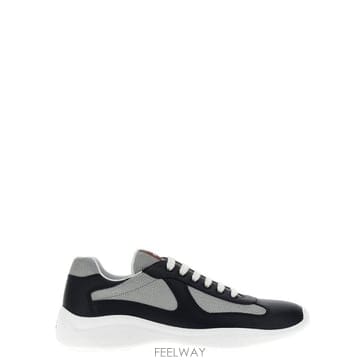 26SS 프라다 레더 앤 technical fabric 업per  Rubber sole  레이스 업 clos