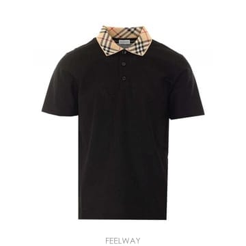 26FW 버버리 블랙 체크 폴로 8126965 TP580398745