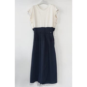 시스템 23 배색 슬릿 원피스