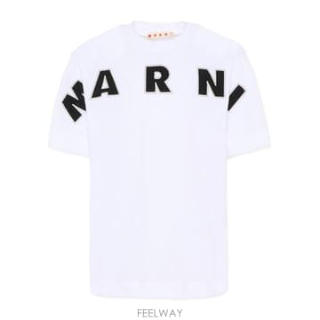 26SS Marni T 셔츠 in cotone con 로고 Marni M01265M00RF0M100 TP57