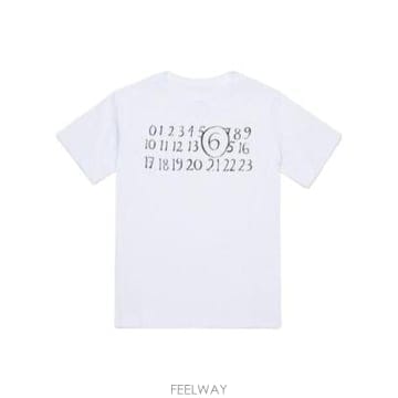 26SS 메종마르지엘라 T 셔츠 in cotone con 로고 Mm6 메종마르지엘라 M61020MM02YM6